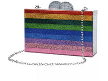 Load image into Gallery viewer, Rainbow Acrylic Clutch (Comes with Chain)
